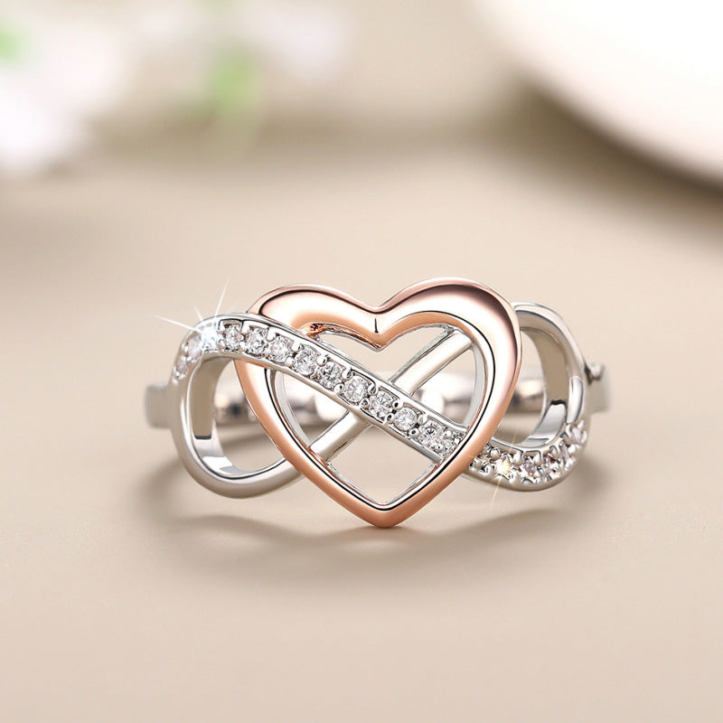 Hollow Love Elegant Two-color Ubimos Ring
