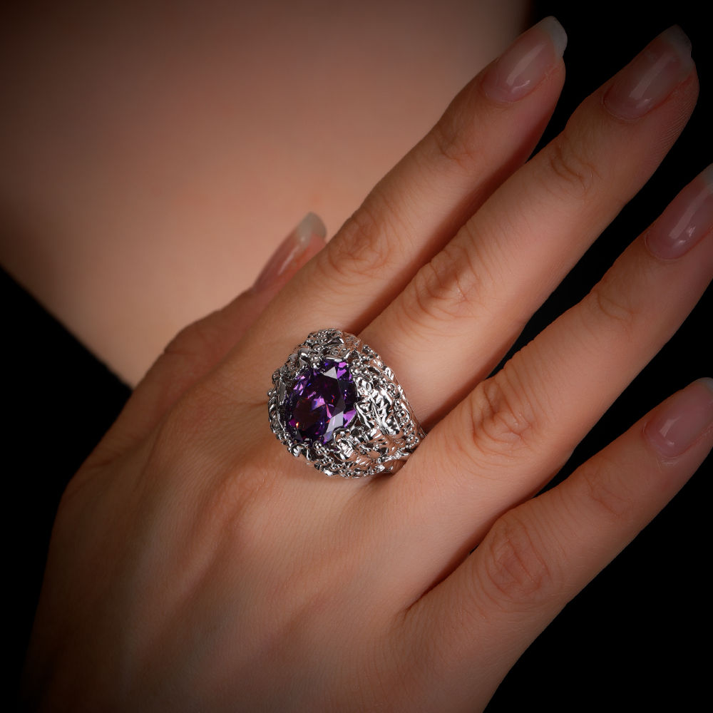 The Latest Trendy Ring Featuring An Oval-cut Cubic Zirconia