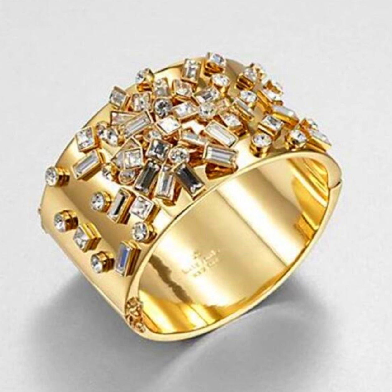 Light Luxury Mid-ancient Electroplated Zircon Full Diamond Ring