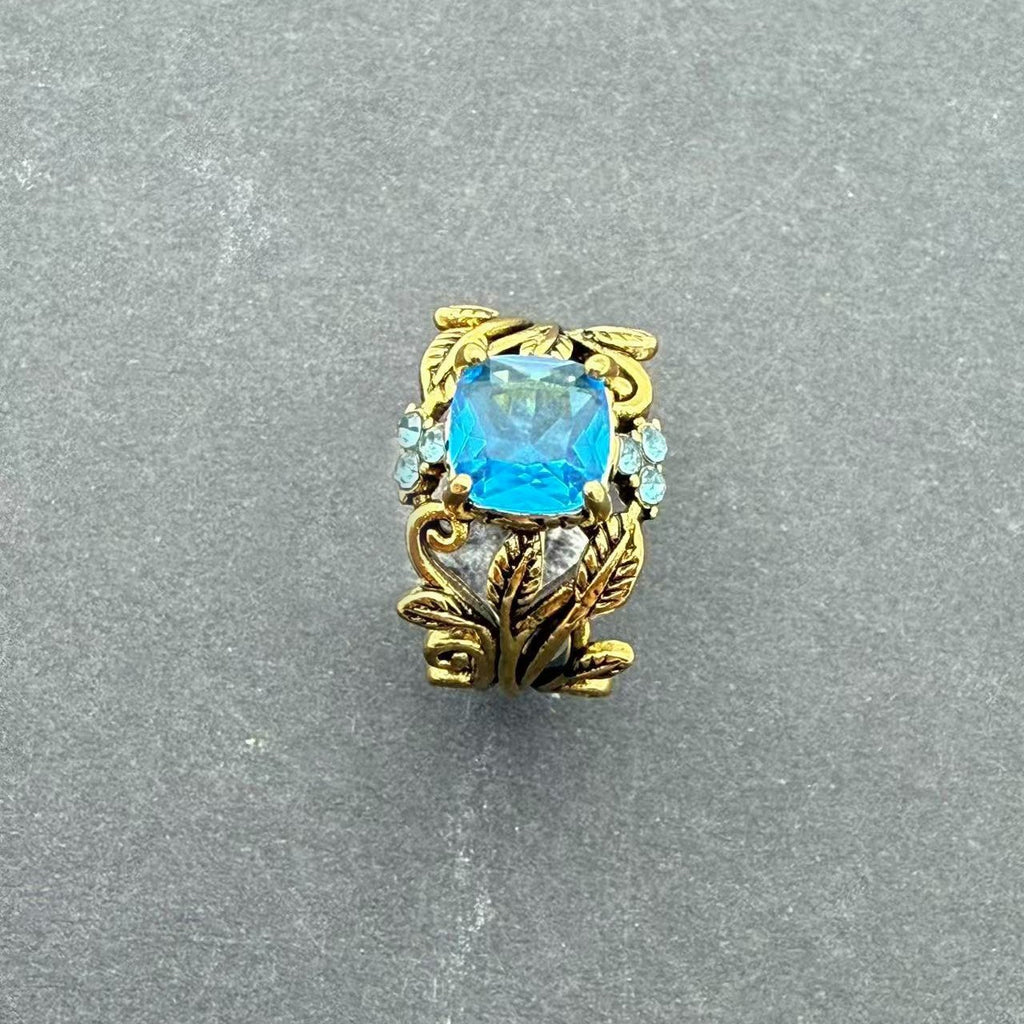 Retro Vine Branch And Floral Ring