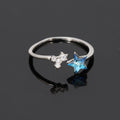 S925 Sparkling Blue Star Index Finger Ring