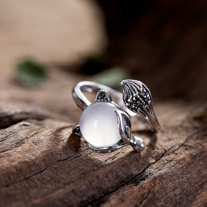 Retro Fox Open Women's Ring Personalized Design