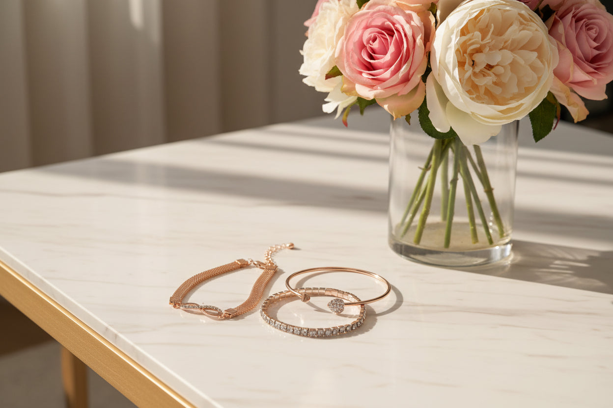 3 pièces ensemble Vintage Cristal strass cœur Bracelets pour femme