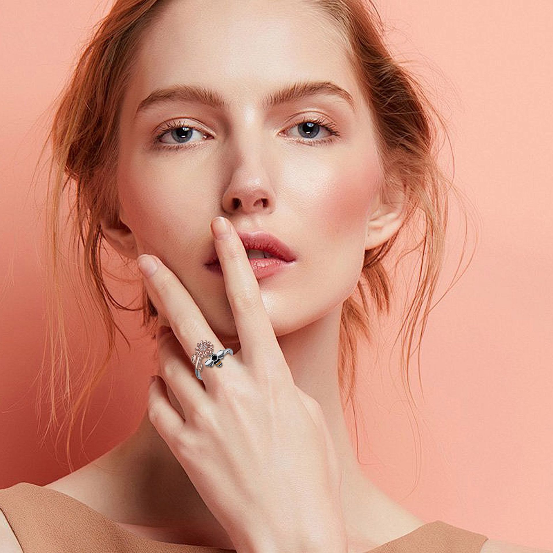 Adjustable Ring Unique SUNFLOWER Female Accessories