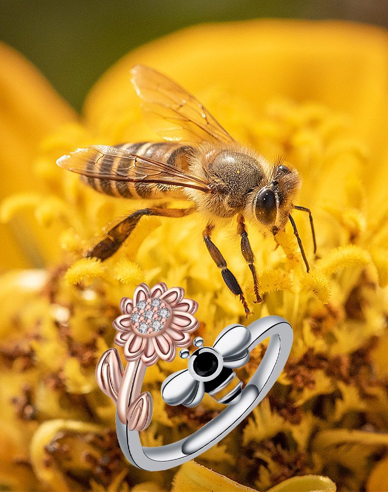 Adjustable Ring Unique SUNFLOWER Female Accessories