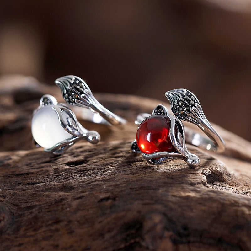 Retro Fox Open Women's Ring Personalized Design