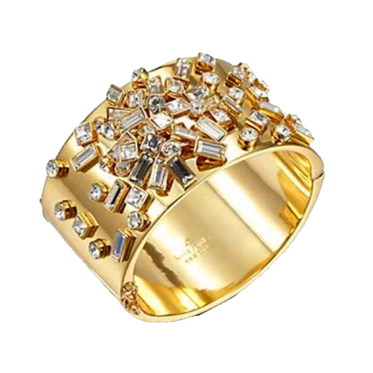 Light Luxury Mid-ancient Electroplated Zircon Full Diamond Ring