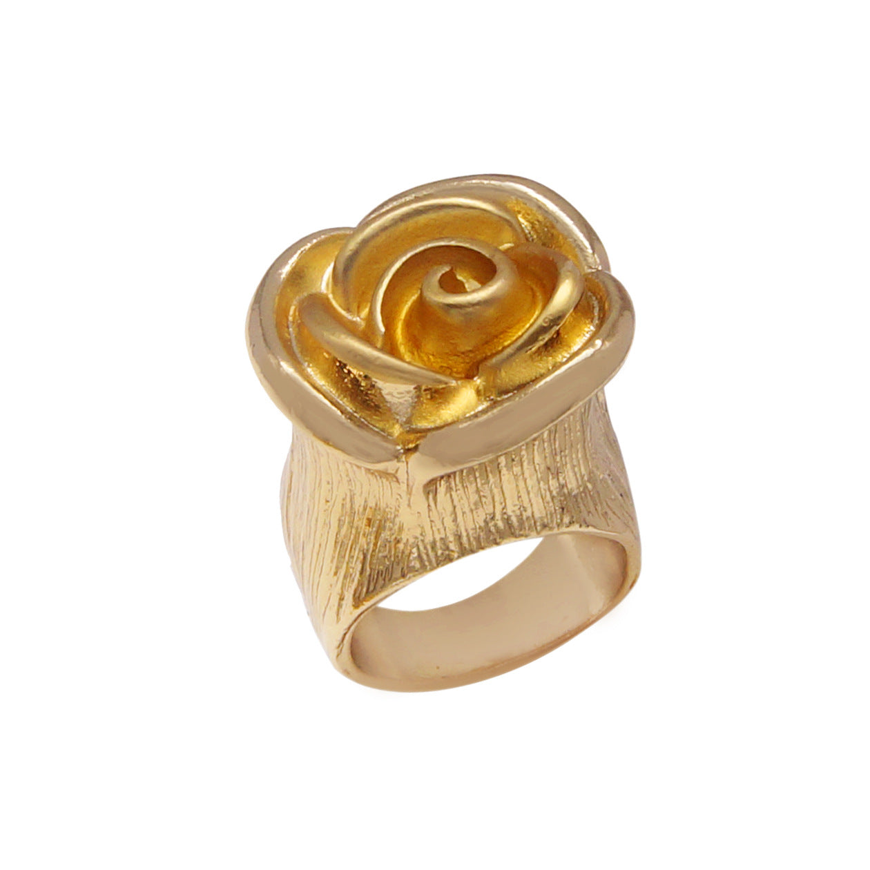 European And American Style Ring Simple Electroplating Real Gold