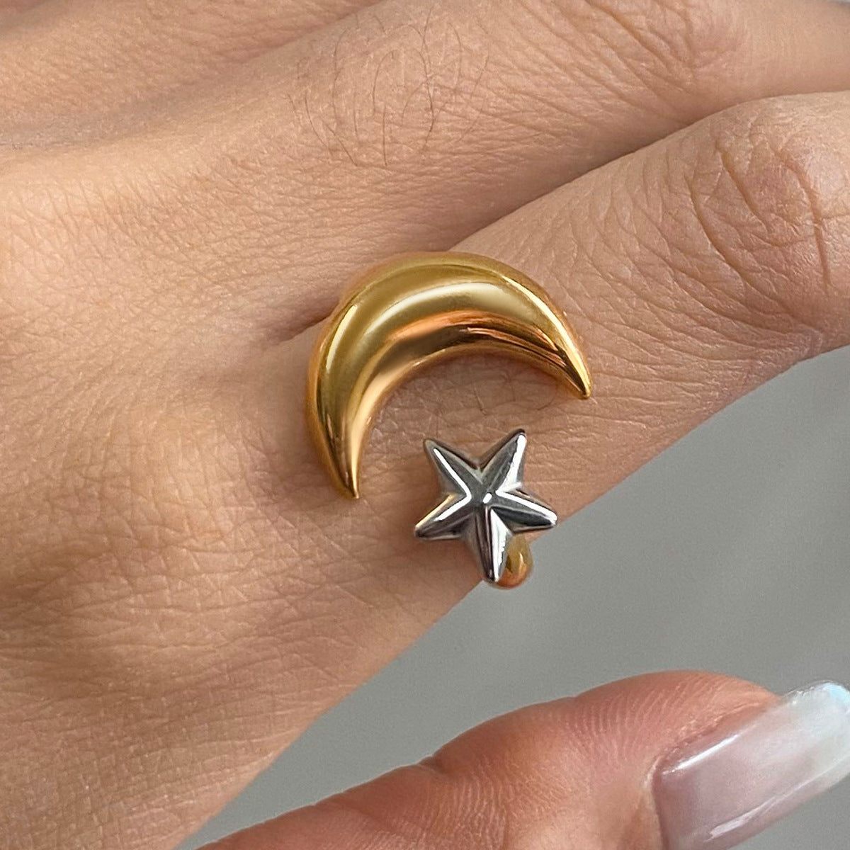 Starry Titanium Steel Ring For Women
