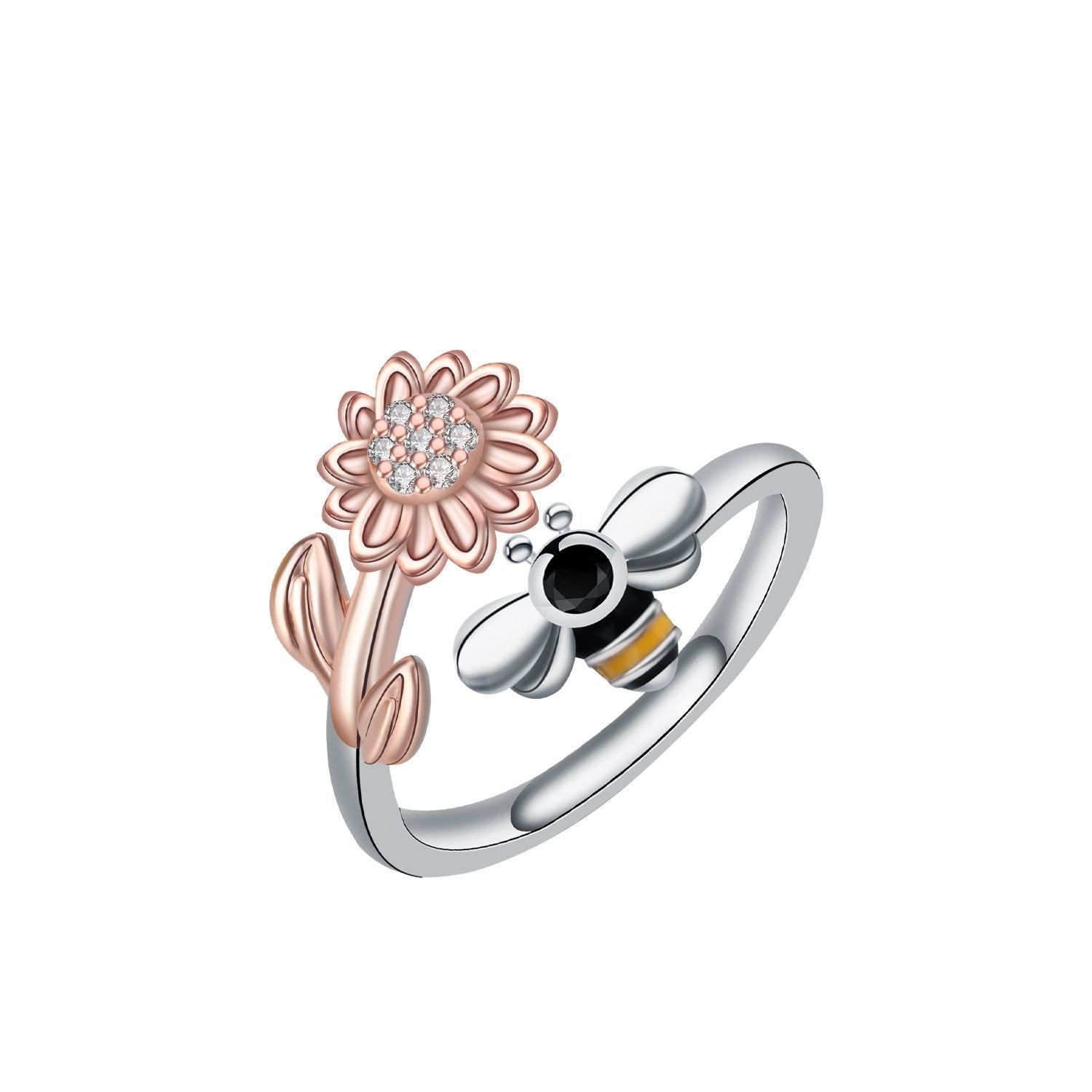 Adjustable Ring Unique SUNFLOWER Female Accessories