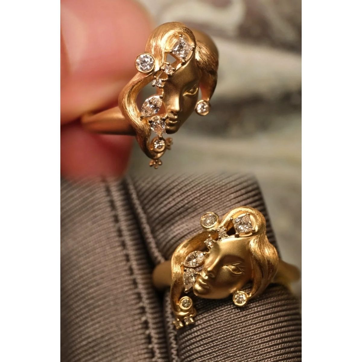 Personality Antique Portrait Creative Ring