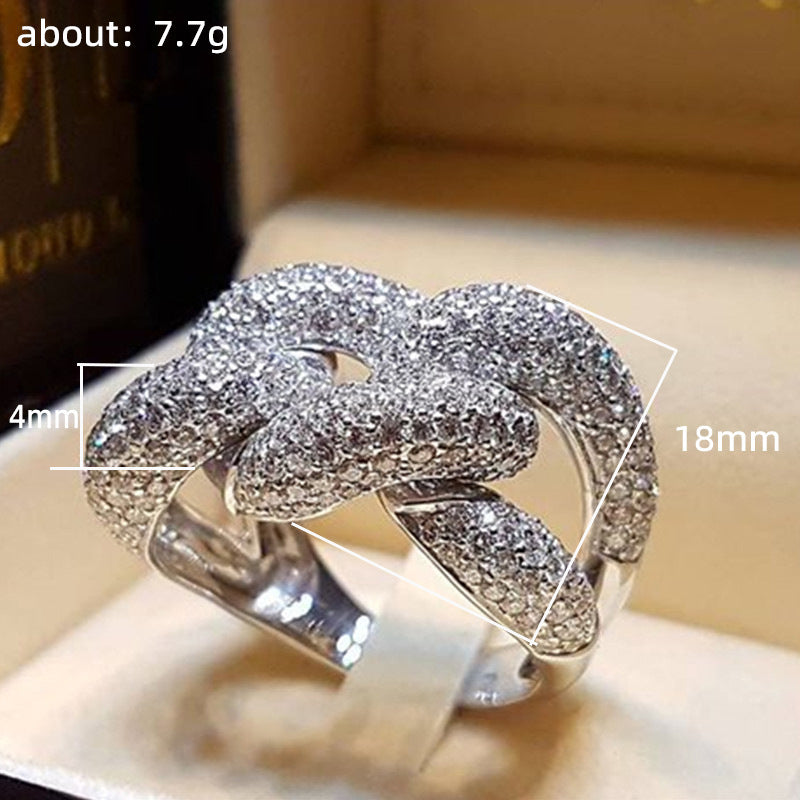 Light-luxury Ethereal Twisted Design Womens Ring