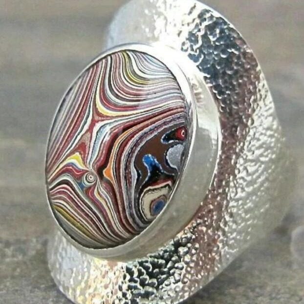 Bohemian Vintage Ring Inlaid With Agate