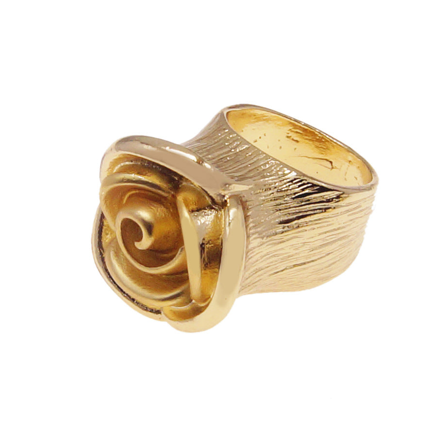 European And American Style Ring Simple Electroplating Real Gold