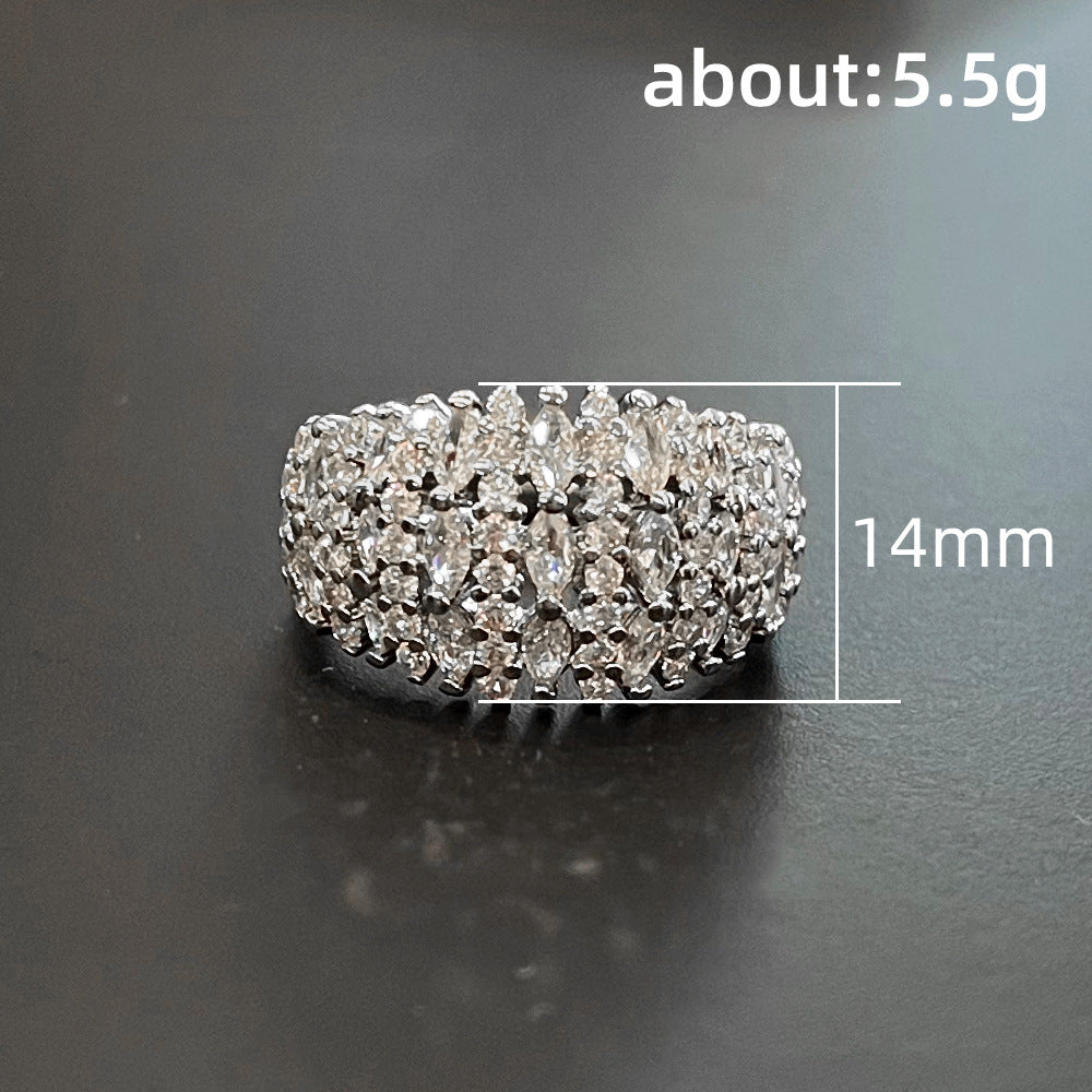 Womens Light Luxury Starry Sky Ring