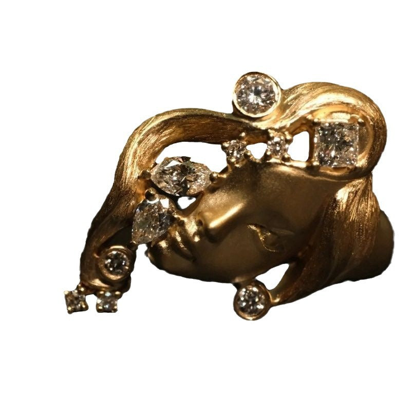 Personality Antique Portrait Creative Ring