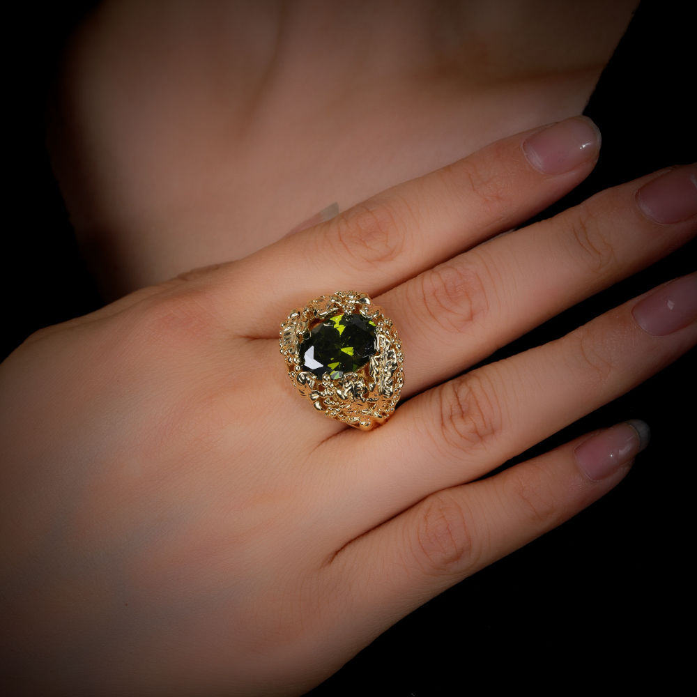 The Latest Trendy Ring Featuring An Oval-cut Cubic Zirconia