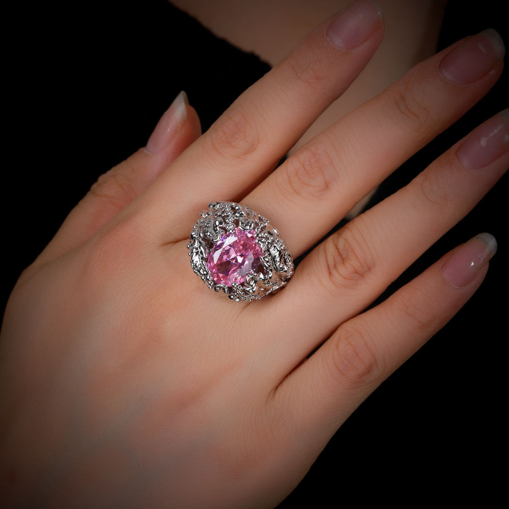 The Latest Trendy Ring Featuring An Oval-cut Cubic Zirconia