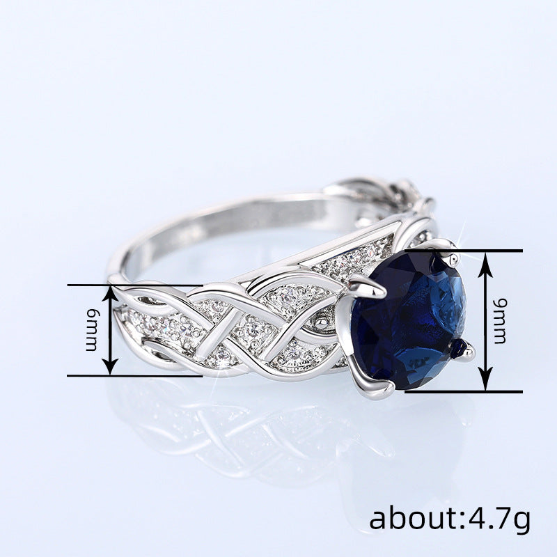 Sapphire Jewelry With A Twisted Line Design