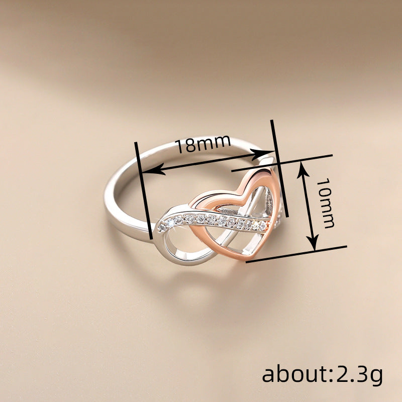 Hollow Love Elegant Two-color Ubimos Ring