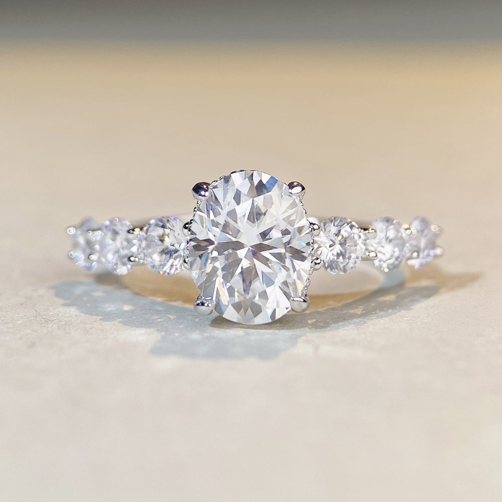 Alien-shaped Moissanite Ring For Women Made Of S925 Sterling Silver