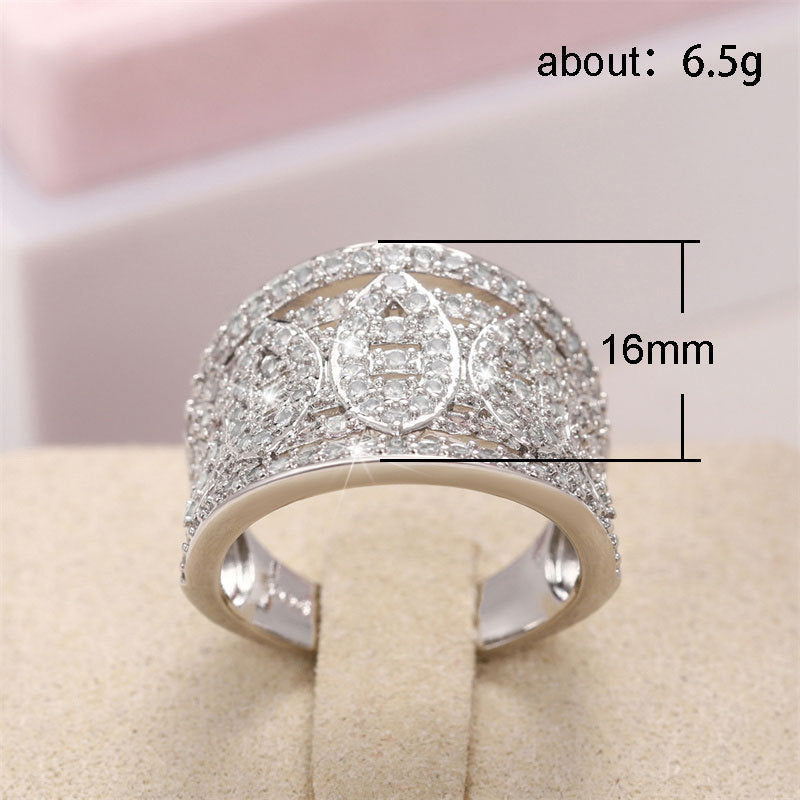 Fashion Personalized Zircon Micro Setting Ring