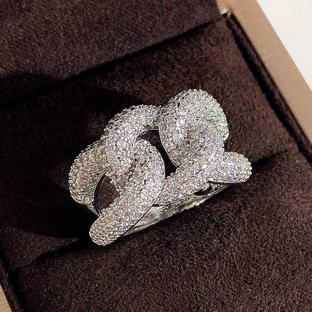 Light-luxury Ethereal Twisted Design Womens Ring