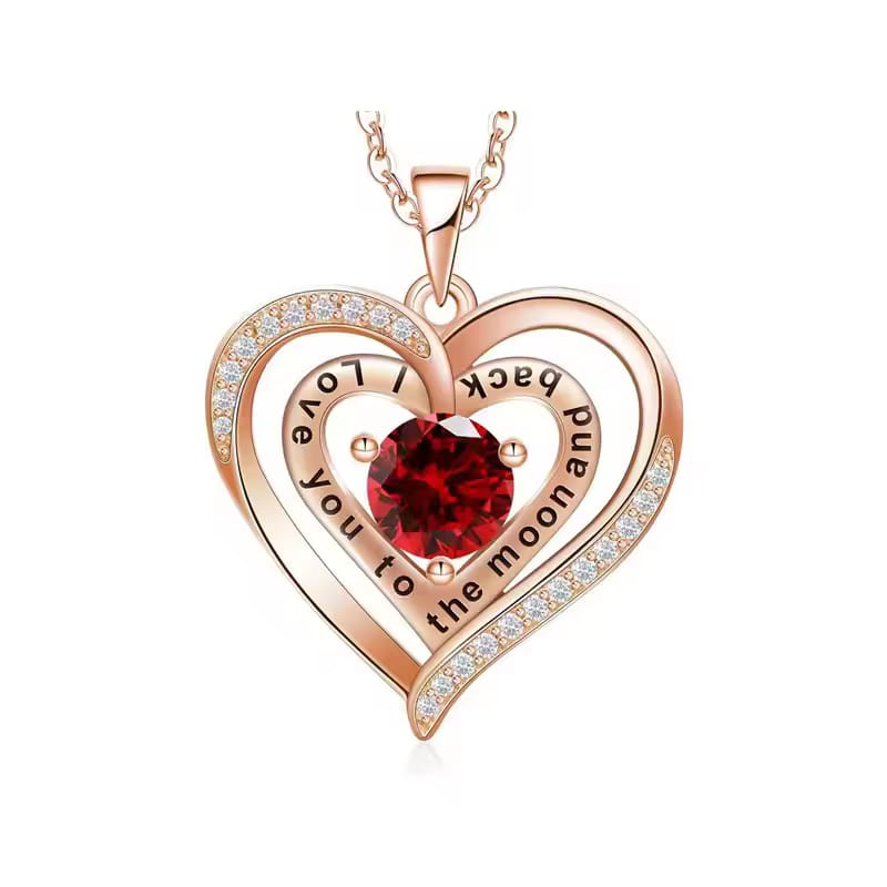 Colliers de luxe avec pendentif en Zircon rouge